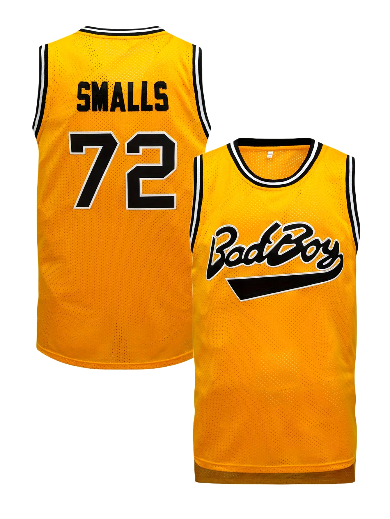 Men'S Breathable Embroidery Basketball Jersey, Vintage Badboy #72Round Neck Sleeveless Uniform Basketball Shirt for Trainingcomp