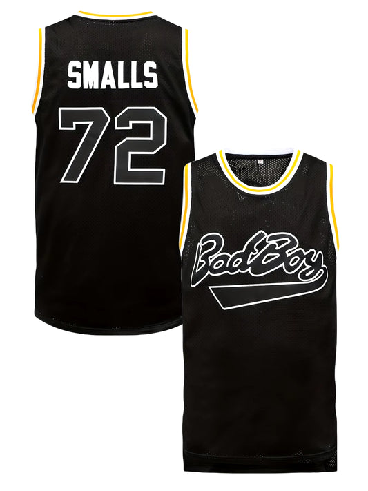 Men'S Breathable Embroidery Basketball Jersey, Vintage Badboy #72Round Neck Sleeveless Uniform Basketball Shirt for Trainingcomp